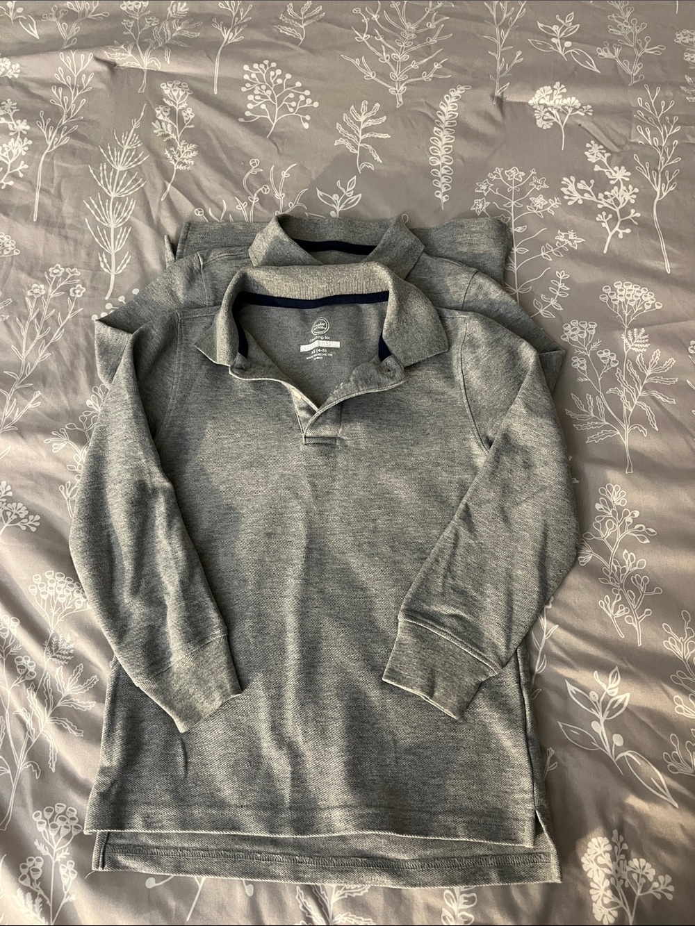 Two wonder nation Gray Crewneck Polo Shirts